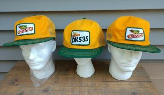 3 Vintage Dekalb Trucker Hats Snapback Mesh K Products Usa
