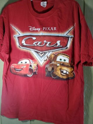 Vintage Disney Movie Tee Cars Official Movie Promo Tee 2006 Disney/pixar Sz Xl