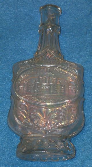 1876 Centennial Exhibition 6” Clear Glass Flask Embossed Memorial Hall Bitters