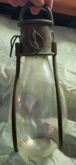 Antique Glass Fire Extinguisher Empty