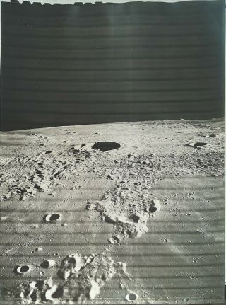 Nasa Official Large Lunar Orbiter Photograph Of The Moon (very Rare)