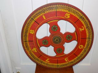 Vintage Wood Carnival Gaming Chance Wheel