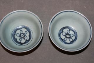 A Fine Shipwreck Late Ming Swatow Blue And White Bowl Bowls Cup Cups