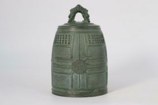 Japanese Bronze Bell Buddhism Handbell Bos341