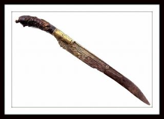 Antique South East Asian Sri - Lanka Ceylon " Piha - Kaetta " Knife Dagger