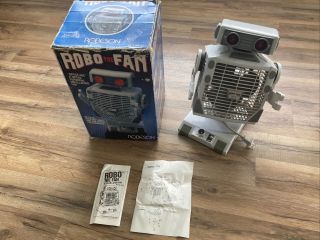 Vintage 1986 Robo The Fan Space Age Robot Fan Oscillating,  Boxed By Robeson