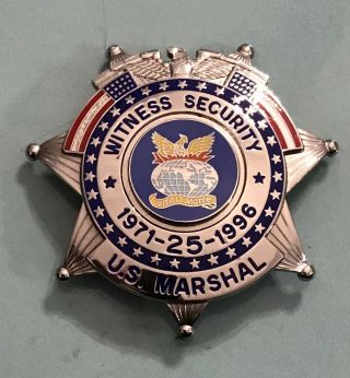 U.  S.  Marshal Witness Security 25 Year Commerative Badge