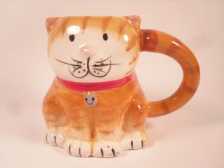 Pretty Kitty Orange Tabby Cat Mug / Ceramic Planter By Boston Warehouse