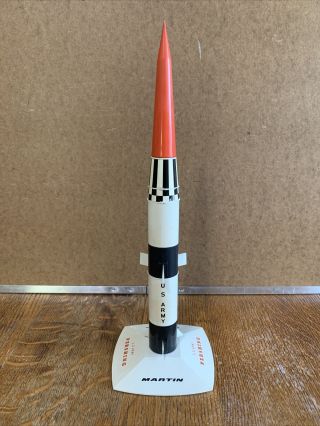 Topping Rare Us Army - Martin Pershing Missile - Rocket Desk Display Model