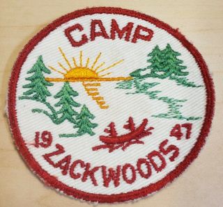 Rare 1947 Bsa Boy Scouts Camp Zack Woods Long Trail Council Vermont Vt