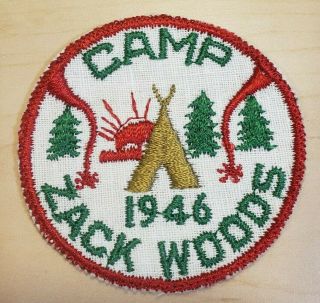 Rare 1946 Bsa Boy Scouts Camp Zack Woods Long Trail Council Vermont Vt