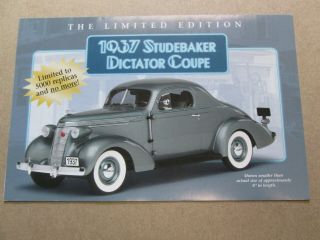 Danbury Brochure 1937 Studebaker Dictator Coupe Le