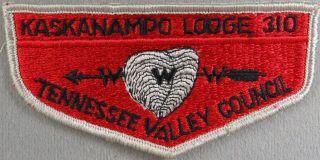 Oa Kaskanampo Lodge 310 S3 Flap Smy Bdr.  Tennessee Valley Council [tk - 1139]