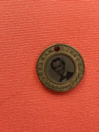 1860 Abraham Lincoln Hamlin Campaign Political Ferrotype Token