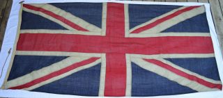 British Flag Ww2 Era Panel Stitched Vintage Union Jack Old Large 90x43 "
