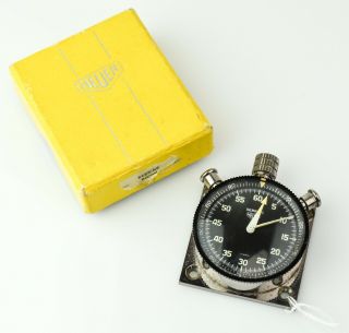 Vintage Heuer Sebring Dash Mount Rally Timer Stop Watch W/ Box - Rs2