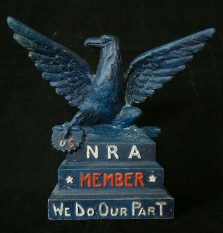 Nra National Recovery Act Cast Metal Painted Store Display Eagle Fdr