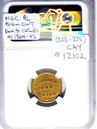 1864 Abraham Lincoln And Union Political Campaign Patriotic Civil War Token NGC 4