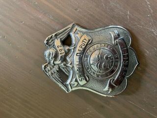 Vintage Obsolete Special Deputy Sheriff Badge Hamilton County Ohio 4