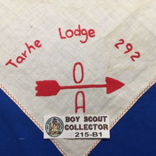 Boy Scout Oa Tarhe Lodge 292 N2 Order Of The Arrow Embroidered Neckerchief