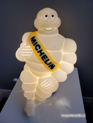1966 Large Michelin Man Bibendum Mascot 18.  5 " Repurposed Into A Lamp