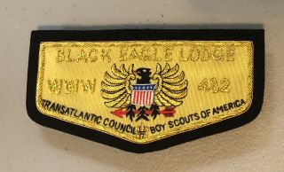 Black Eagle Lodge 482 Gold Bullion Oa Flap Transatlantic Council