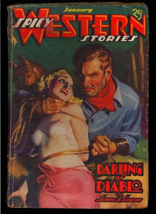 Spicy Western Stories Pulp Vol.  1 3 Good Girl Vintage January 1937 Vg -