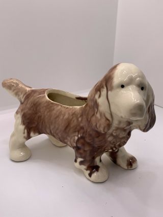 Vintage Ceramic Puppy Dog Planter