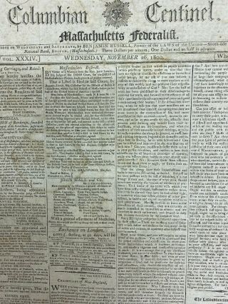 1800 Newspaper W Presidential Election Alexander Hamilton Jefferson Adams & Burr