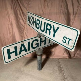 Vintage Authentic Haight Ashbury Street Sign