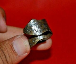 Rare Ancient Roman Bronze Snake Serpent Double Coil Ring - 1st/2nd Century Ad