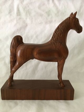 Vintage Wood Carved Saddlebred Tennessee Walking Horse Figurine