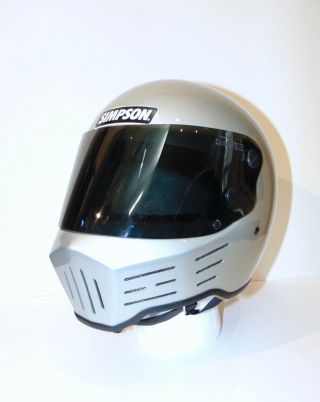 Minty Vintage Simpson M32 Racing Helmet,  Size 7 1/2,  Snell 1980,  Motorcycle