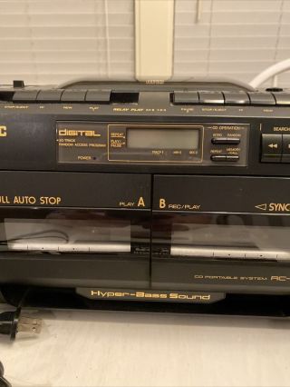 JVC RC - X510 BOOMBOX Cd Player Tape Cassette Radio Retro Vintage 1989 3