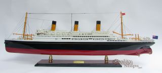 Rms Majestic White Star Line Ocean Liner Wooden Ship Model 35 "