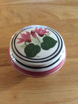 Round Floral Trinket Box - Hand - Made In Cyprus