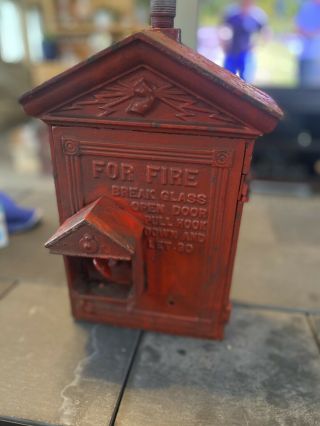 Vintage Gamewell Fire Alarm Box Cast Iron