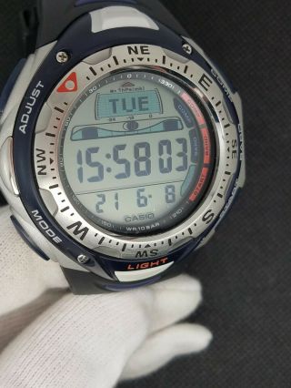Casio Vintage Digital Watch Spf - 40 Sea Pathfinder Baro Compass Moon Age