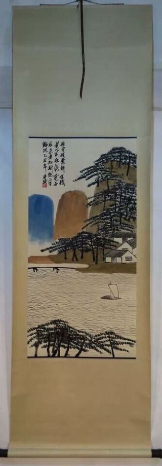 Chinese 100 Hand Scroll & Painting Landscape By Qi Baishi 齐白石 Lv908