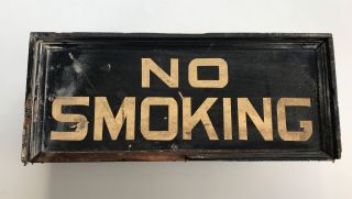 Old Vintage No Smoking Wood Sign Industrial Commercial Sign
