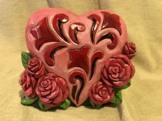 Jim Shore Heartwood Creek Heart With Roses Figure