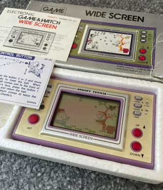 Nintendo Game & Watch Snoopy Tennis Box And Instructions Vintage 1980s