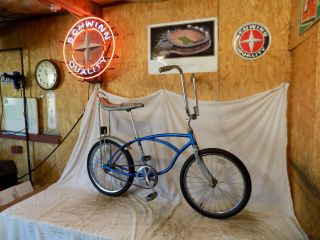 1980 Schwinn Stingray Ii Boys Banana Seat Muscle Bicycle Blue,  Silver S7 Vintage