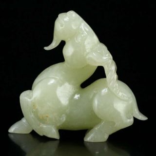 Chinese Hetian Jade Fortune Sheep Statue