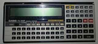 Vintage Casio Fx - 850p Scientific Library Calculator W/memory Module Rp - 33 (32kb)