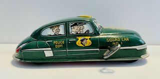 Vintage Marx Dick Tracy Squad Car No.  1 Wind - Up Toy