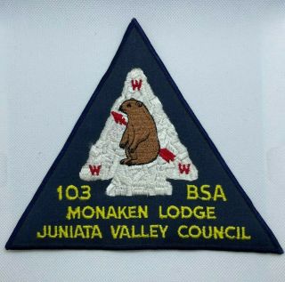 Monaken Lodge 103 J2 Oa Jacket Patch Order Of The Arrow Boy Scouts