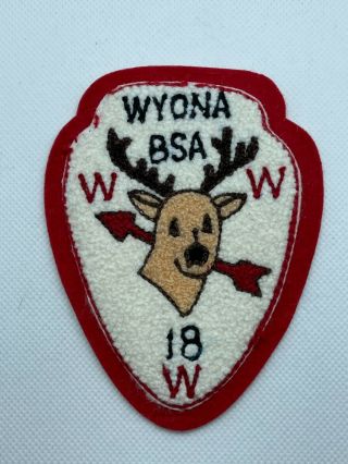 Wyona Lodge 18 Oa C3 Chenille Patch Order Of The Arrow Boy Scouts