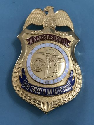 U.  S.  Marshals Service Millennium Commemoative Badge,  Numbered And Hallmarked