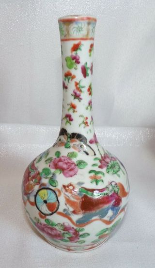 Unusual Antique Chinese Porcelain Bottle Vase - Double Sided Celadon Blue White 2